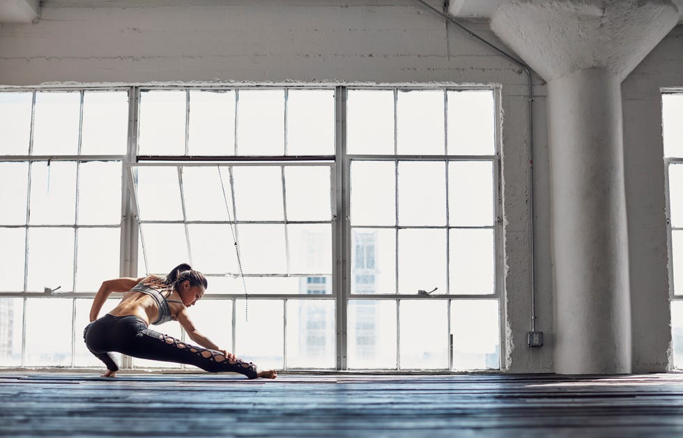 yoga in natural light studio