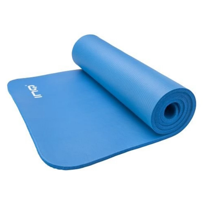 Blue, Yoga mat, Mat, Sports equipment, Exercise equipment, Mat, Sleeping pad, Natural rubber, Physical fitness, 