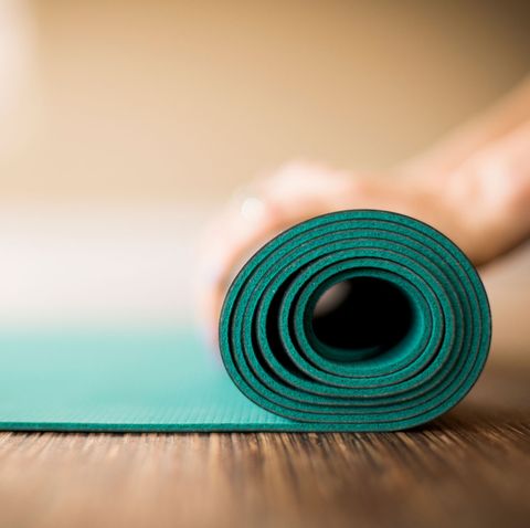 Green, Turquoise, Blue, Yoga mat, Teal, Mat, Turquoise, Textile, Sports equipment, Colorfulness, 