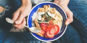 Yogurt bowl with fruit and nuts