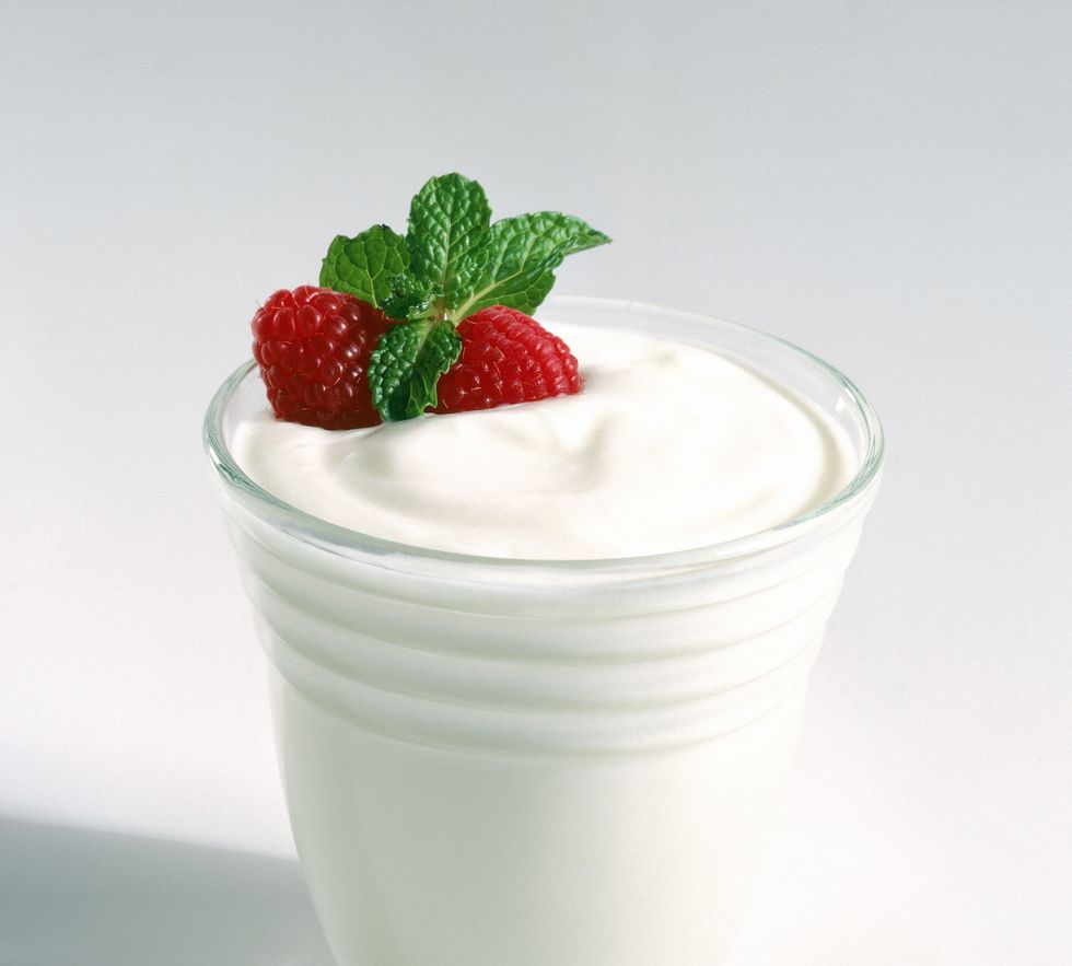 yogurt in glass