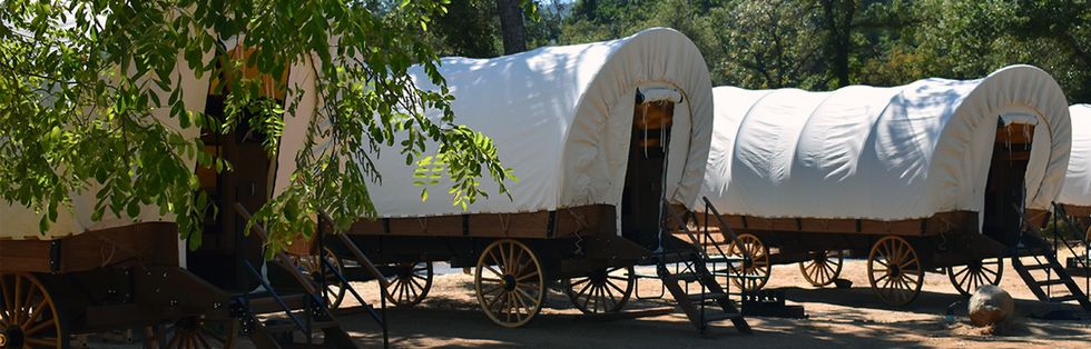 Wagon, Vehicle, Cart, Carriage, Travel trailer, Tent, House, 