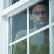 you l to r penn badgley as joe goldberg in episode 301 of you cr john p fleenornetflix © 2021