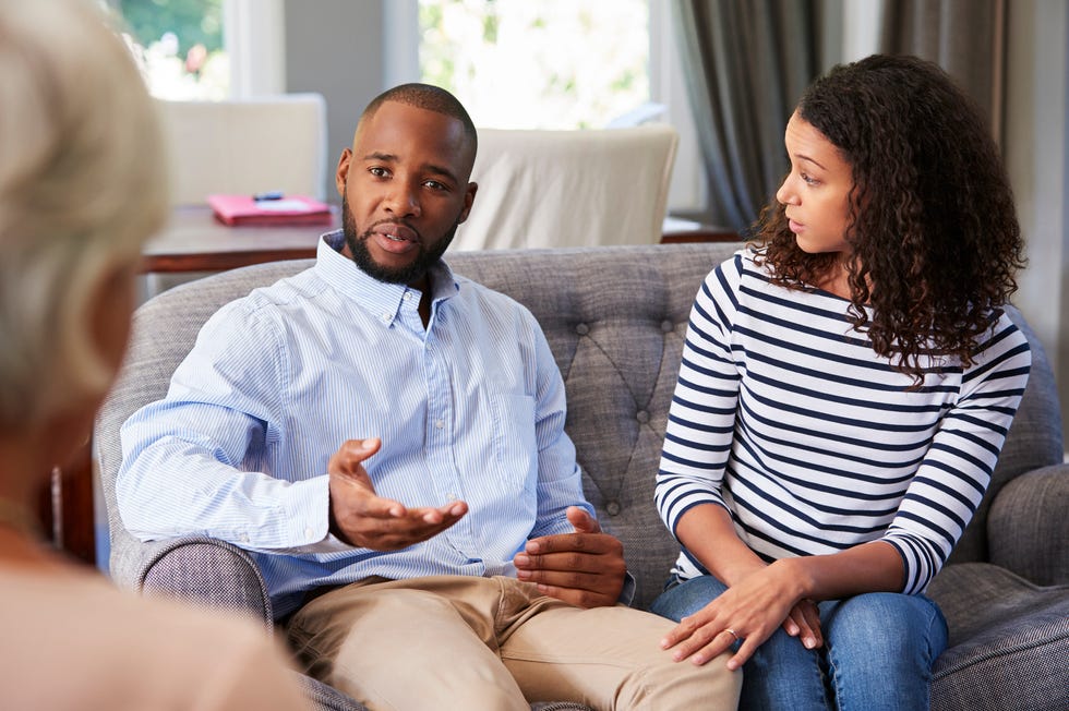 Young couple having marriage counselling