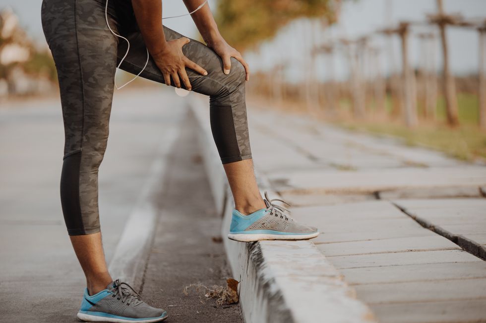young female athletes injured in the knee while exercising