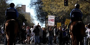 demonstrators protest against recent sacramento police shooting of unarmed black man