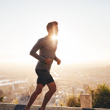 Young man on morning run young man on morning run