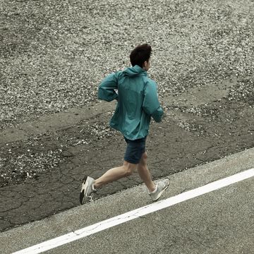 young man running