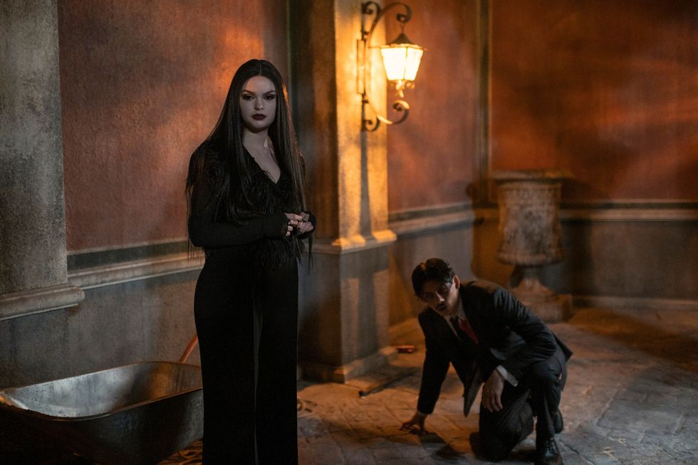 wednesday l to r gwen jones as young morticia, lucius hoyos as young gomez in episode 105 of wednesday cr vlad ciopleanetflix © 2022