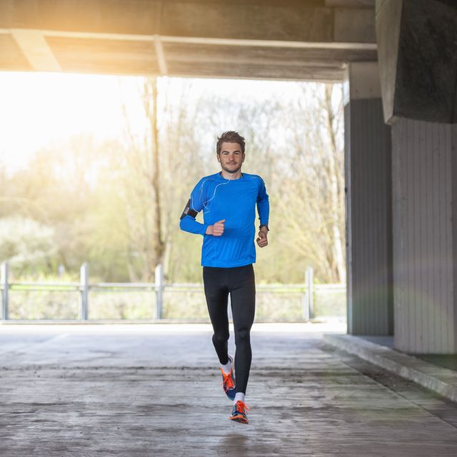young sporty man jogging