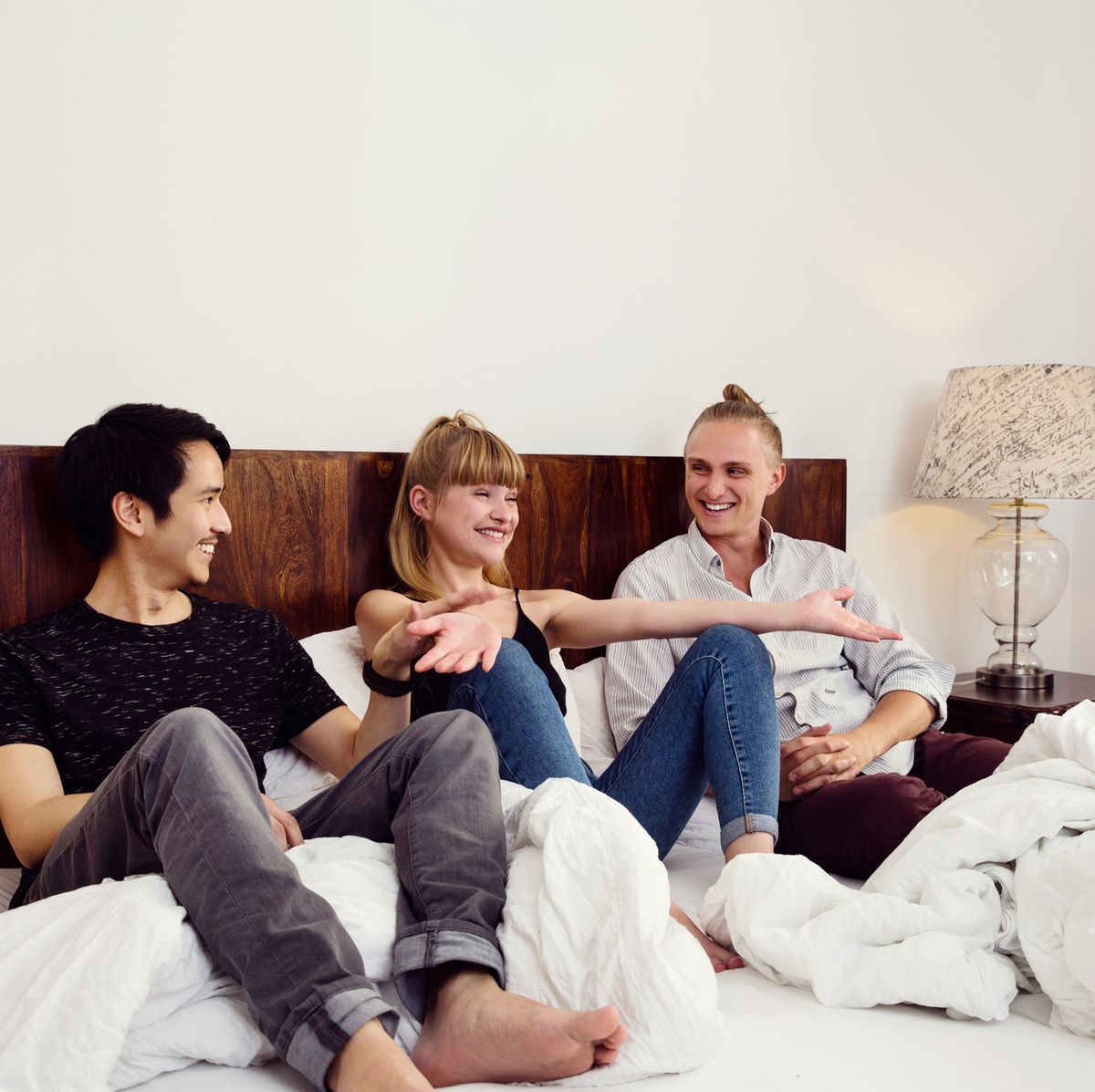 3 Guys 1 Girl Couch Porn - Spit-Roast Sex Position: How to Do It, According to Sex Experts