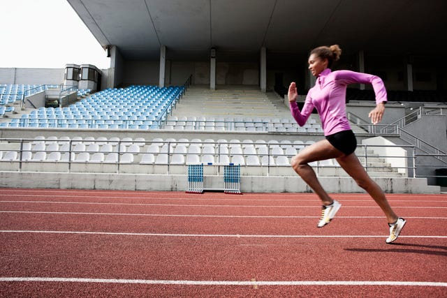 Young woman athlete running