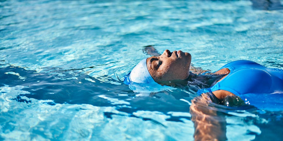 Young woman in swimming pool young woman in swimming pool