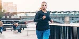young woman jogging in the morning