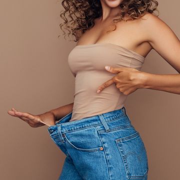 young woman losing weight