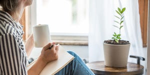 a young woman taking a break from technology