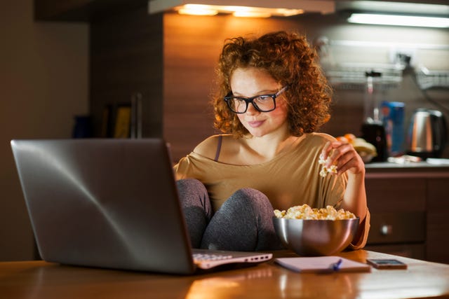 Young woman using computer