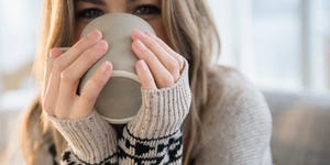 Young woman with mug