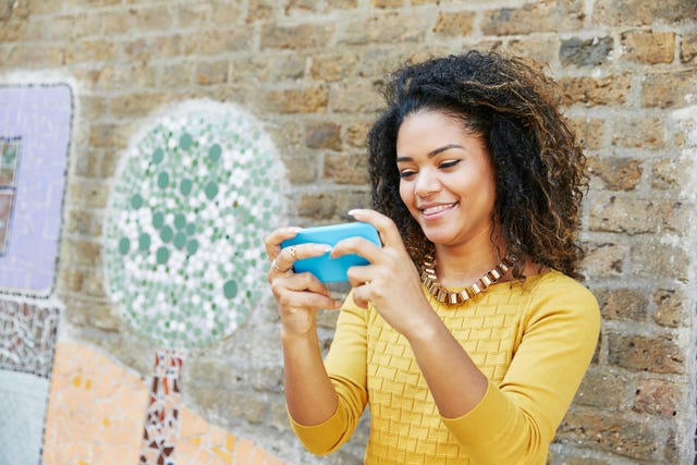 young woman with smart phone