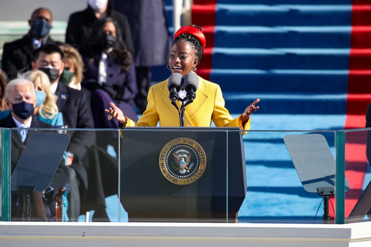 Amanda Gorman Inauguration Poet Is Wearing Jewelry From Oprah