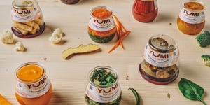 assorted baby food jars from yumi, a good housekeeping best kids meal delivery service