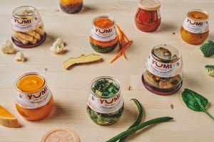 assorted baby food jars from yumi, a good housekeeping best kids meal delivery service