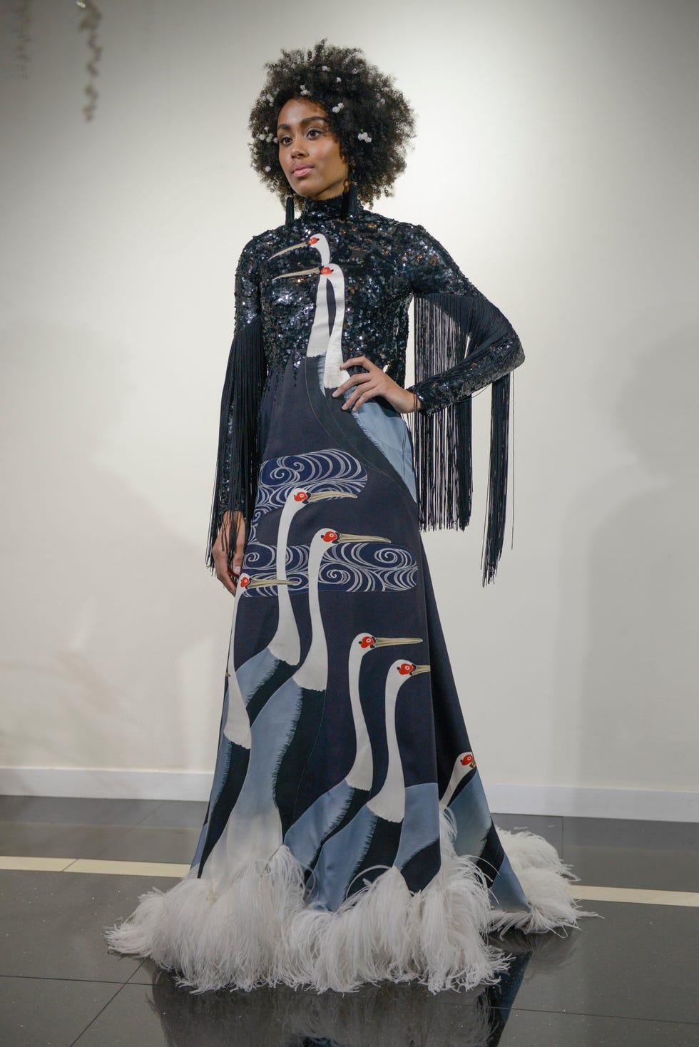 Clothing, White, Fashion, Fashion design, Fashion model, Costume, Dress, Haute couture, Outerwear, Costume design, 