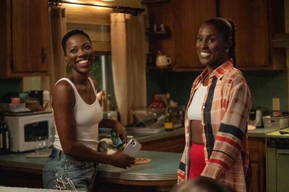 yvonne orji and issa rae as molly and issa in insecure
