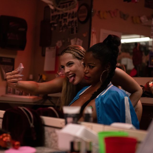 riley keough left stars as "stefani" and taylour paige right stars as "zola" in director janicza bravo's zola, an a24 films release cr anna kooris  a24 films