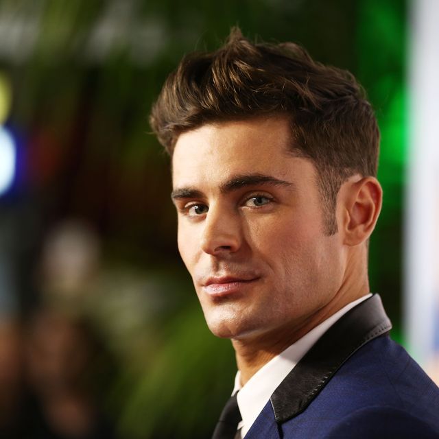 Zac Efron with brown hair
