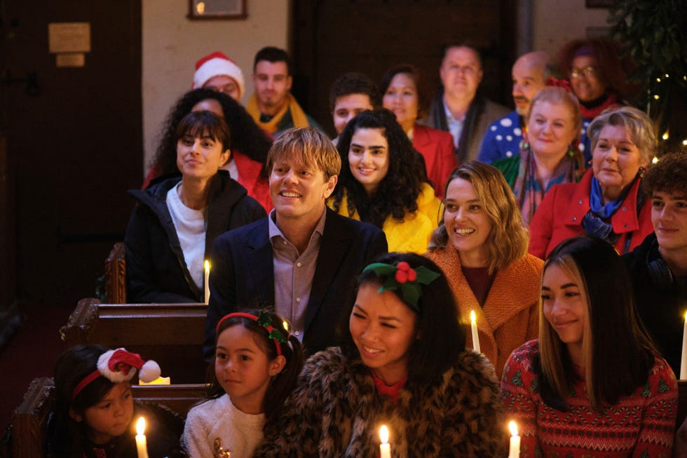 zahra ahmadi, kris marshall, melina sinadinou, sally bretton, beyond paradise season 3 christmas special