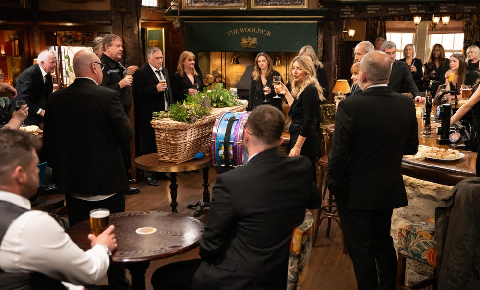 zak dingle's funeral, charity dingle, emmerdale