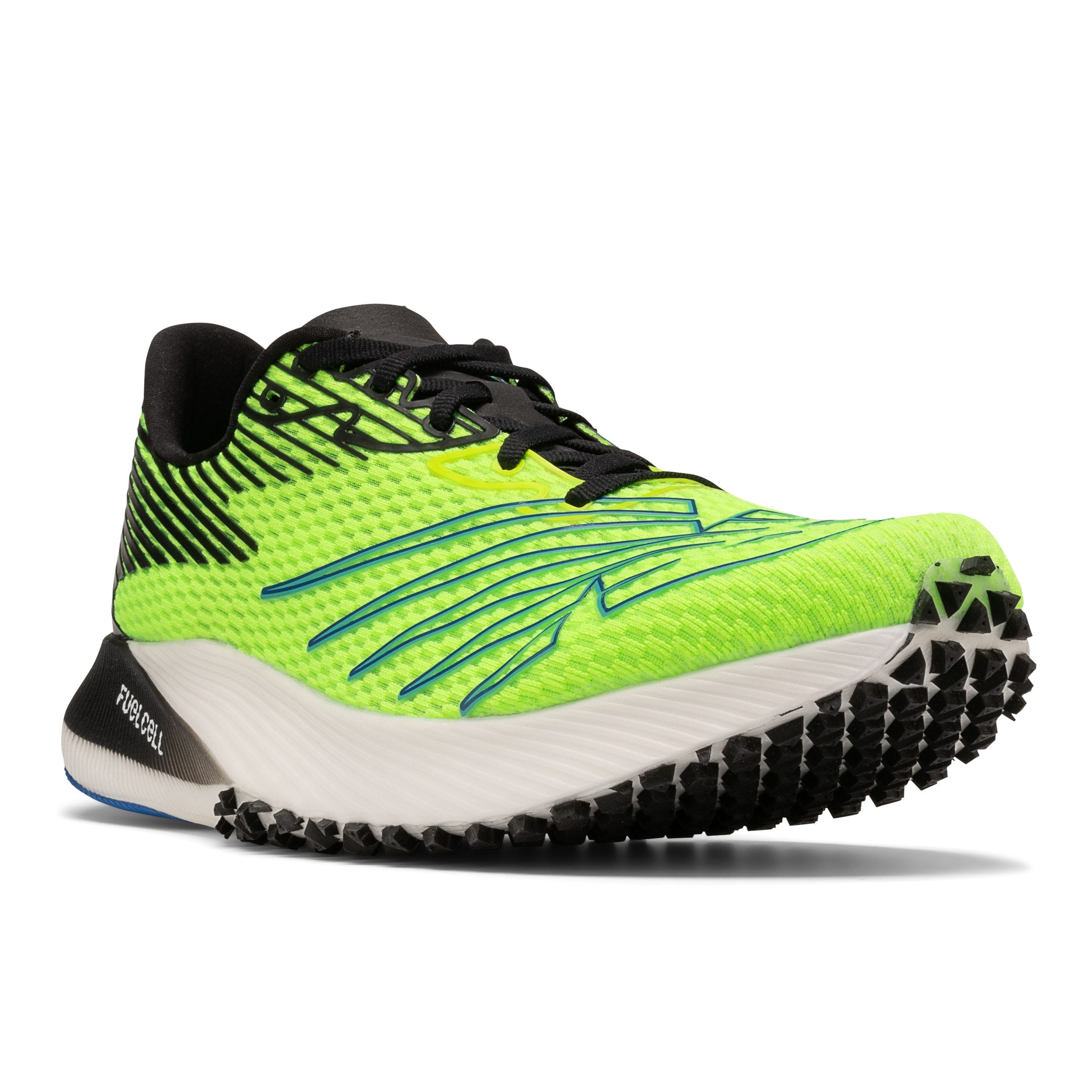 la zapatilla de running new balance fuel cell rc elite en color amarillo