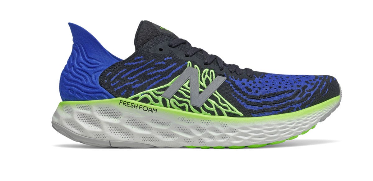 la zapatilla de running new balance  fresh foam x 1080v10 en color azul