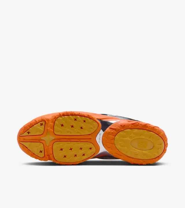 a pair of orange shoes
