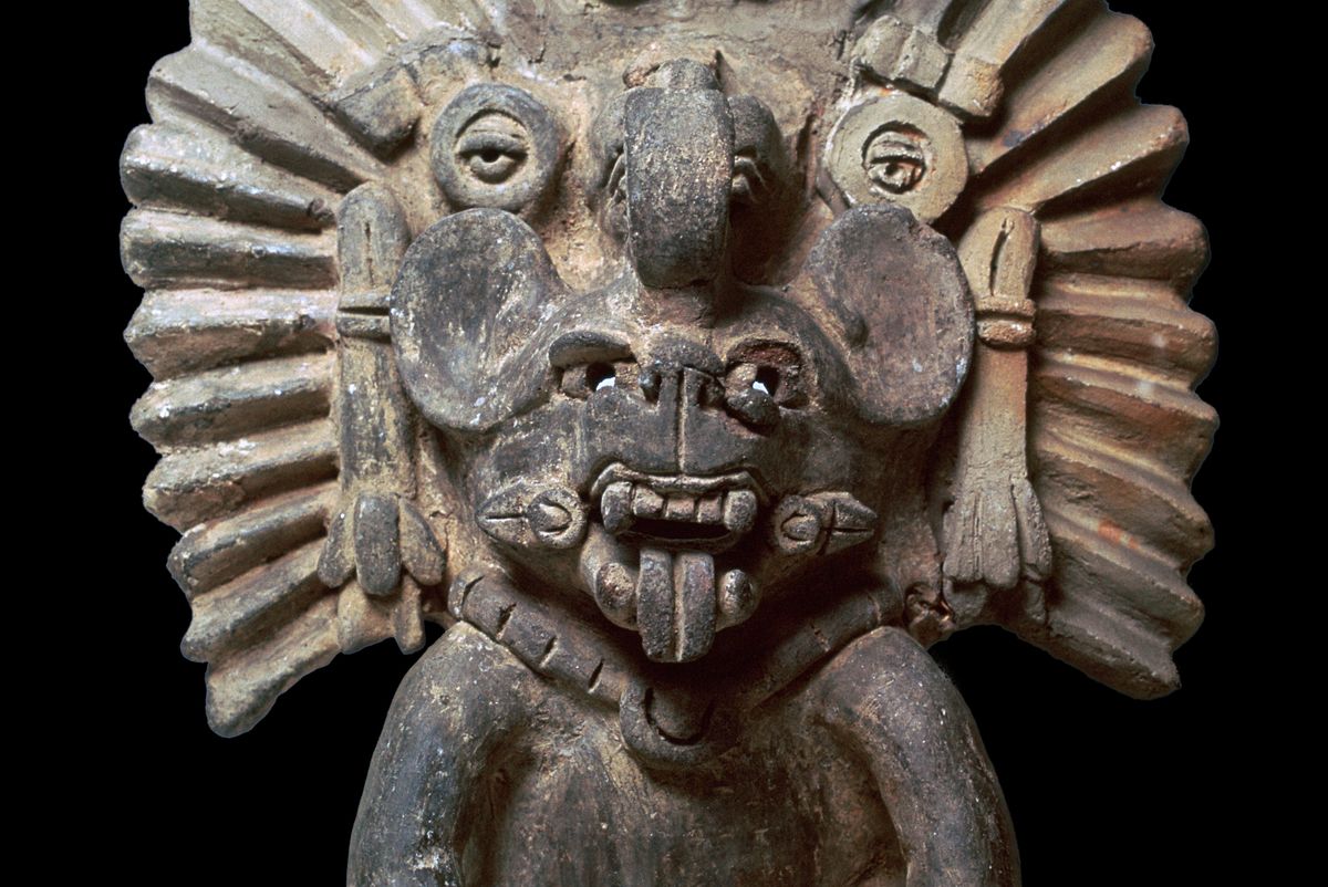 Zapotec statuette of a bat-god.