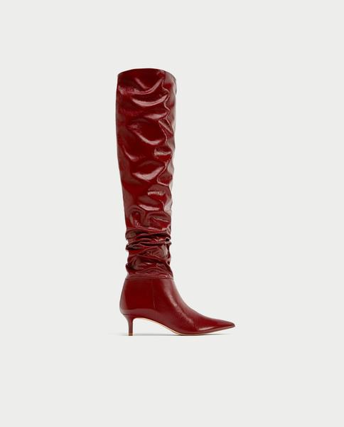 Footwear, Boot, Knee-high boot, Red, Shoe, Riding boot, Maroon, Durango boot, High heels, Leather, 