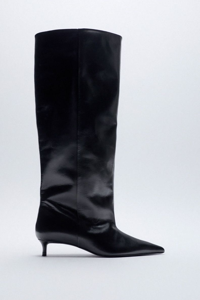 Zara inventa un nuevo tacón botas negras