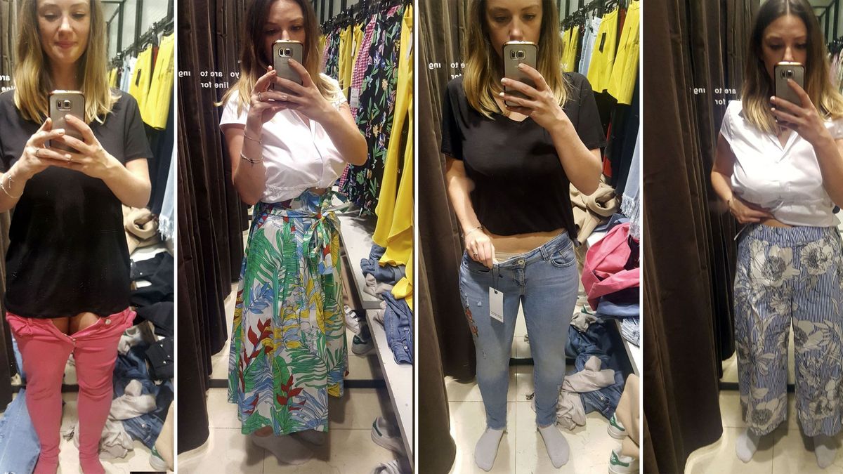 Zara High Waist Trousers in Beige Size XS, Women's Fashion