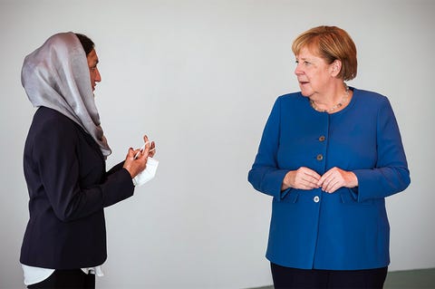 ghafari and angela merkel