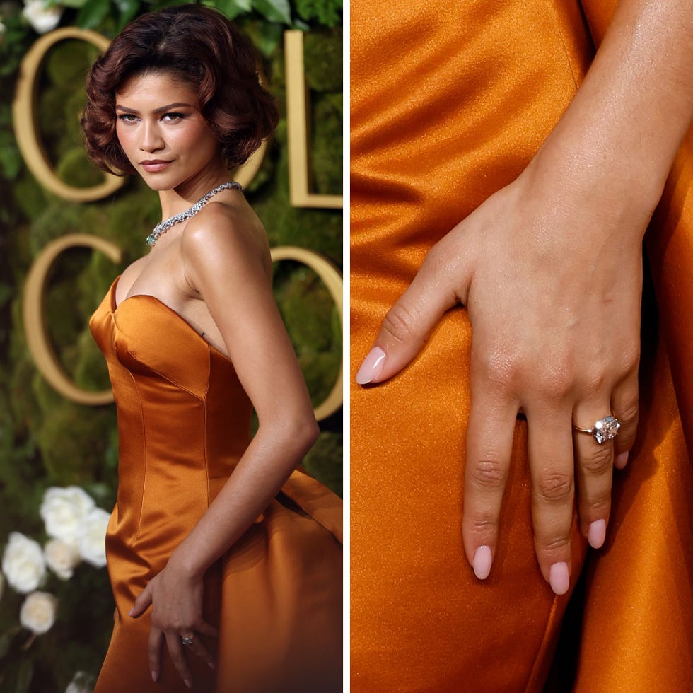 Zendaya y su anillo de compromiso, que estrenó en los Globos de Oro.