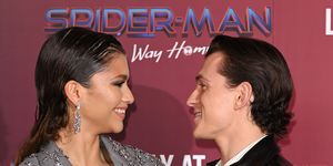 london, england december 05 zendaya and tom holland attend a photocall for spiderman no way home at the old sessions house on december 05, 2021 in london, england photo by karwai tangwireimage