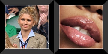 zendaya at wimbledon, fenty beauty gloss bomb universal lip luminizer in shimmering rose