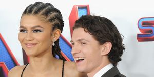 los angeles, ca december 13 zendaya and tom holland attend sony pictures spider man no way home los angeles premiere held at the regency village theatre on december 13, 2021 in los angeles, california photo by albert l ortegagetty images