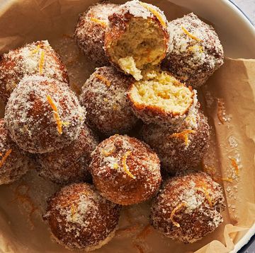 italian ricotta donuts tossed in orange sugar