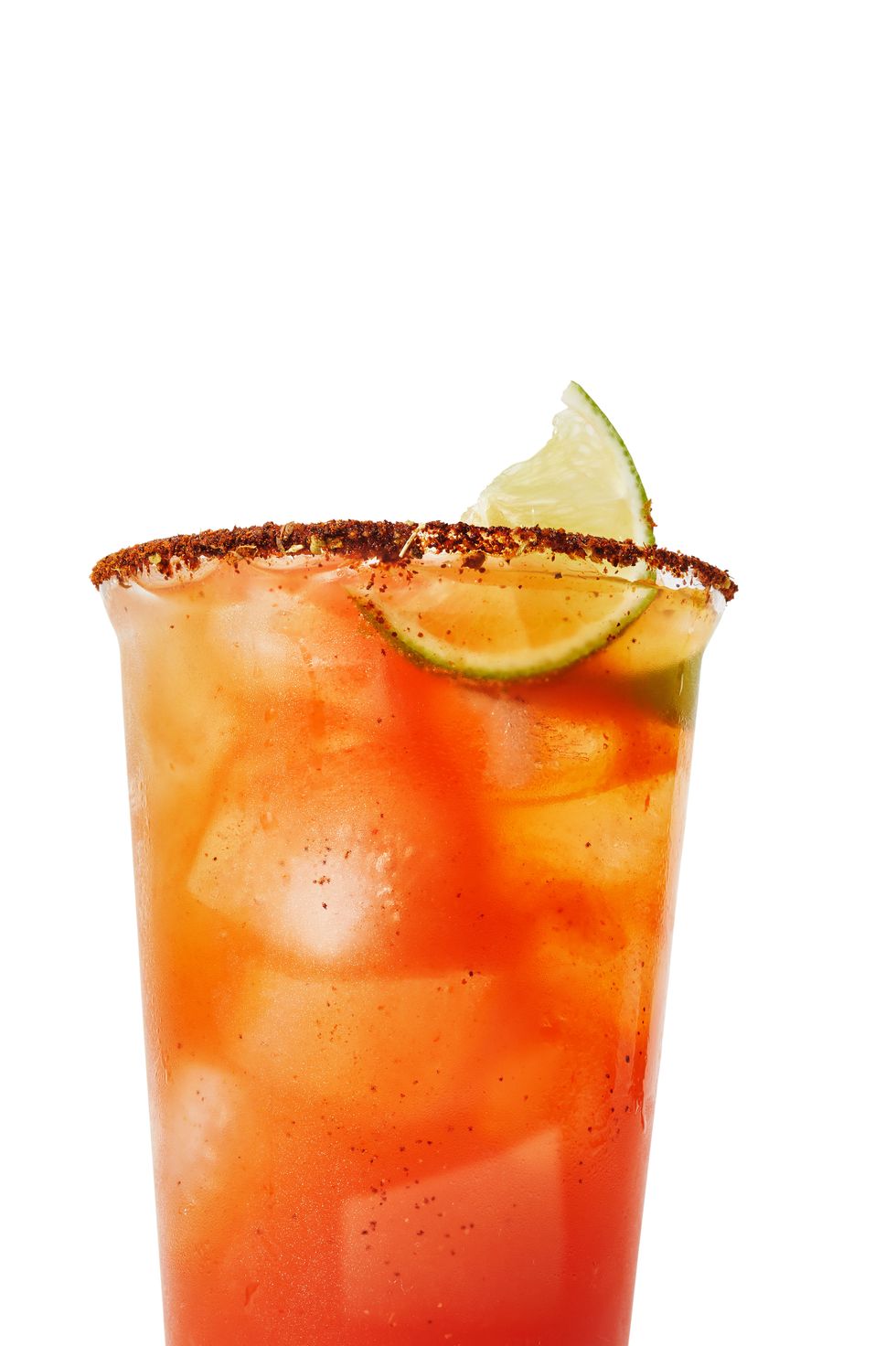 zesty michelada with lime wedges