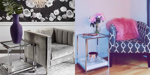 Furniture, Room, Table, Product, Interior design, Pink, Violet, Magenta, Living room, Plant, 