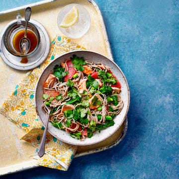 zingy salmon with soba noodles