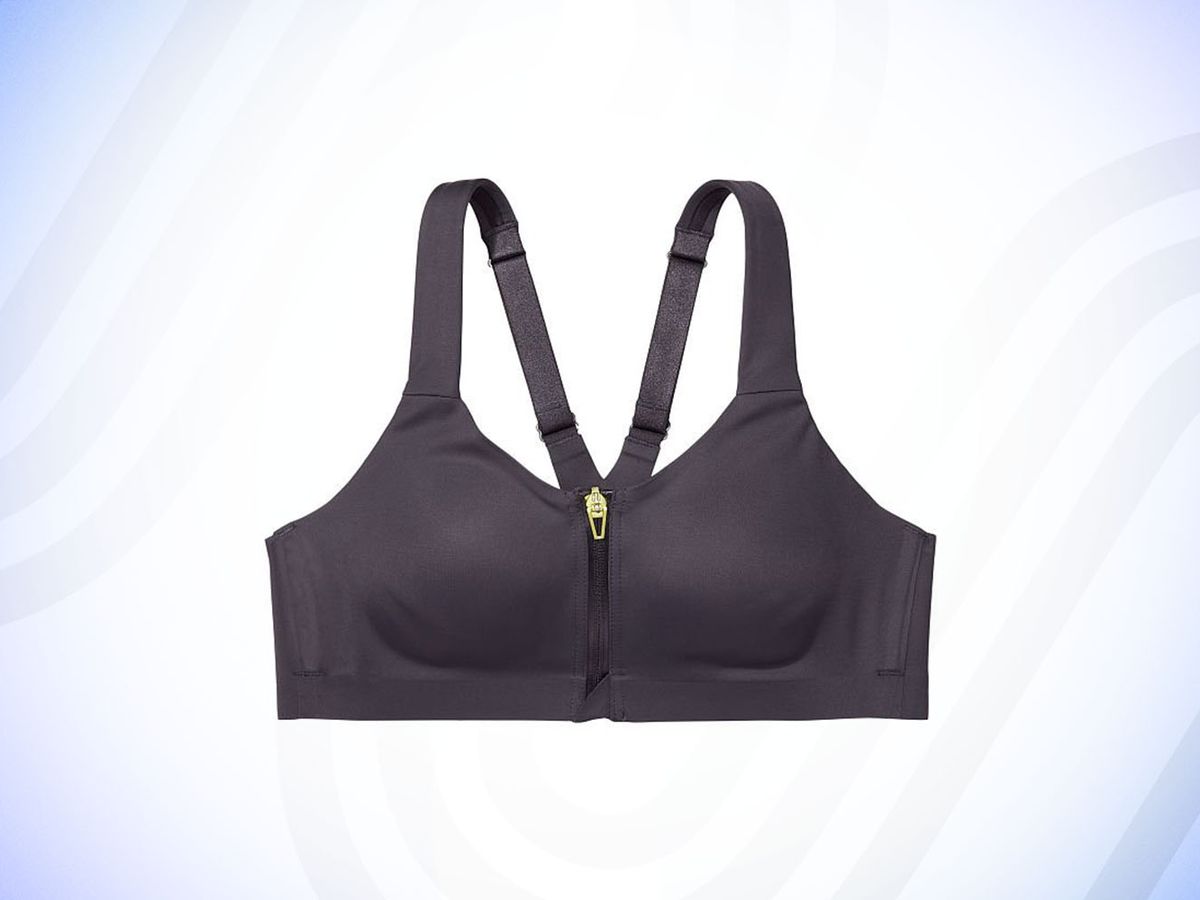 Women Best Padded Sports Zipper Sports Bras for Large Breasts Zip Closure Sports  Bra for Gym