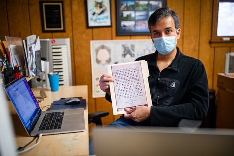 oranchak holding 304 cipher in his office